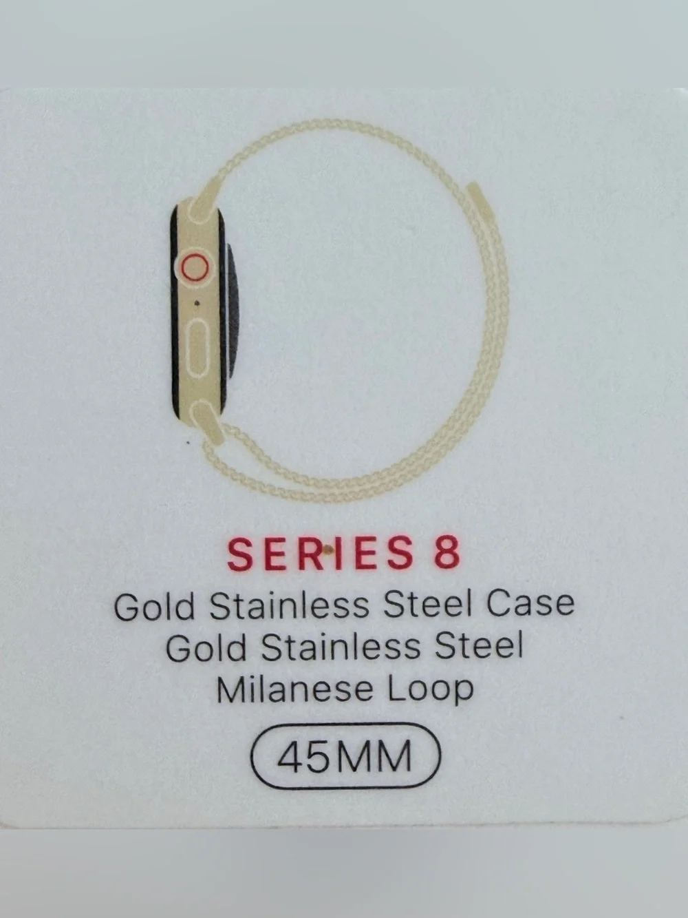 Apple Watch 45mm Gold Stainless Steel Milanaise Band- 8th Gen